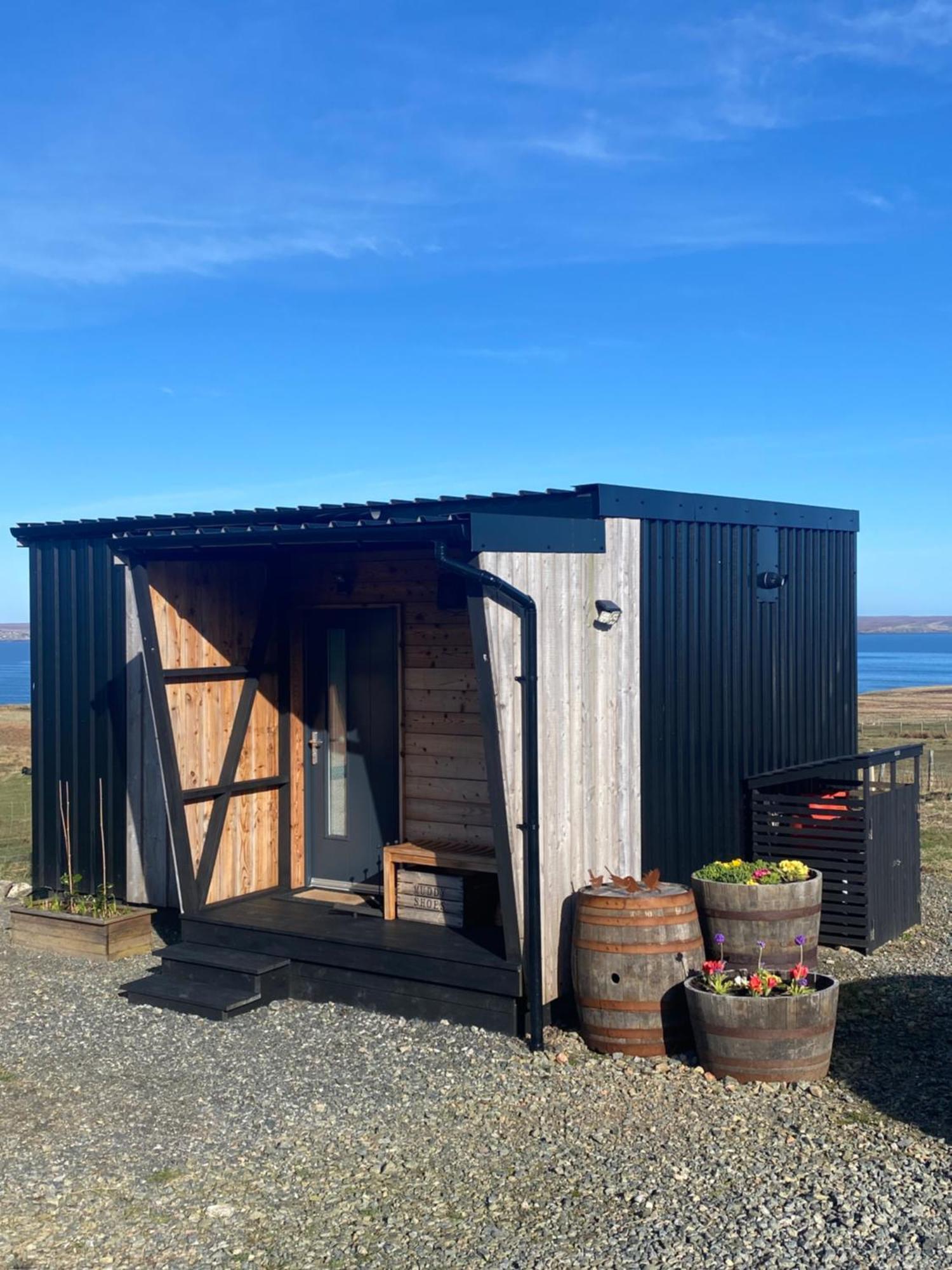 Unique Luxurious Cabin On Sea View Working Croft Garrabost Exterior photo